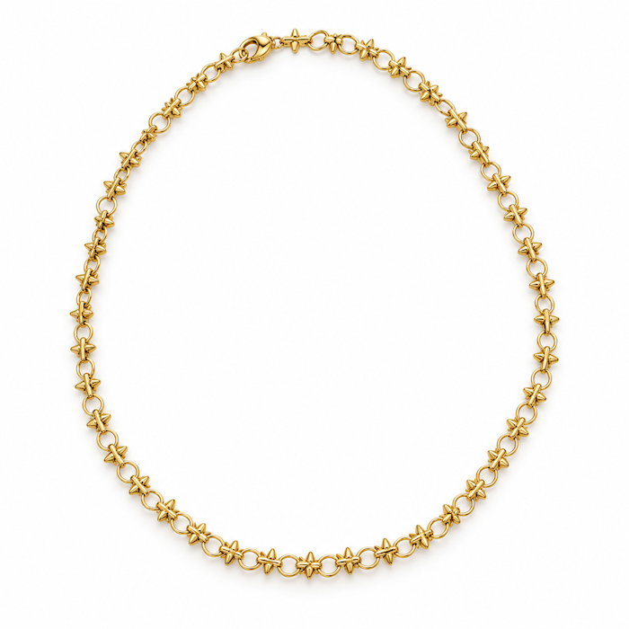 Spike Circle Necklace Bundle - (Chain + 4 Charms) TT LIVE
