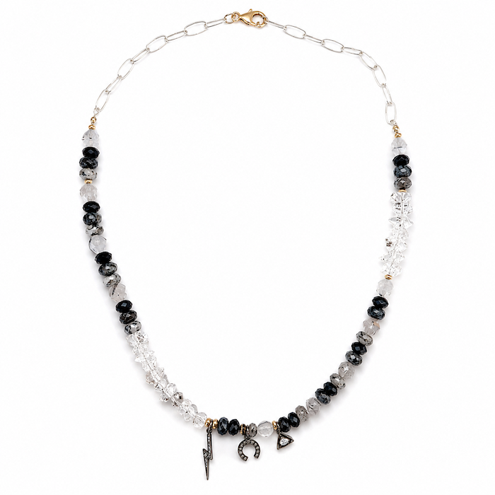 Luck is on Her Side - Diamond Gemstone Necklace (STUDIO COLLECTION)