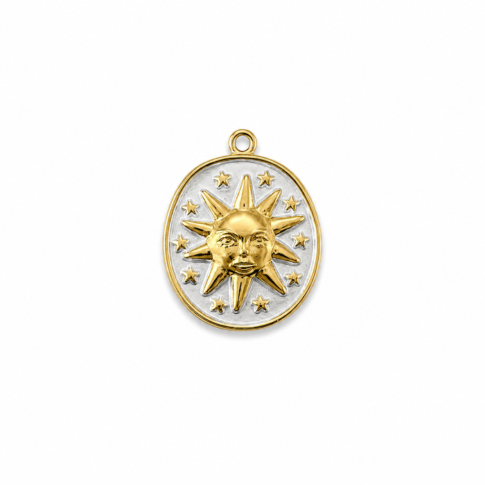 Sun Star Medallion 2 Tone Charm (SURPRISE)
