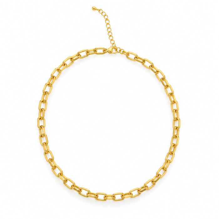 Large Link Thick Rolo Gold Necklace Bundle - (Chain + 5 Charms) TT LIVE