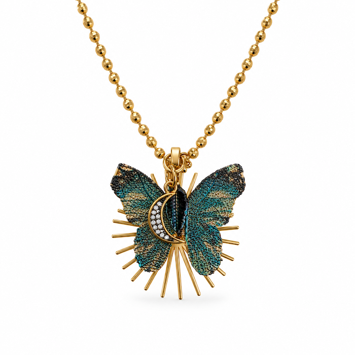 Teal Moonrise Butterfly Necklace (SURPRISE)