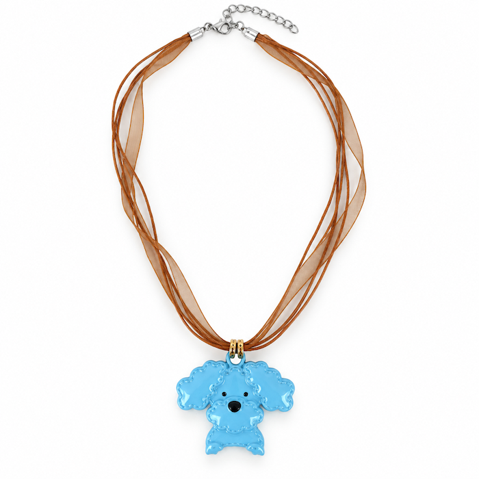 Puppy Necklace Baby Blue +Latte (SURPRISE)