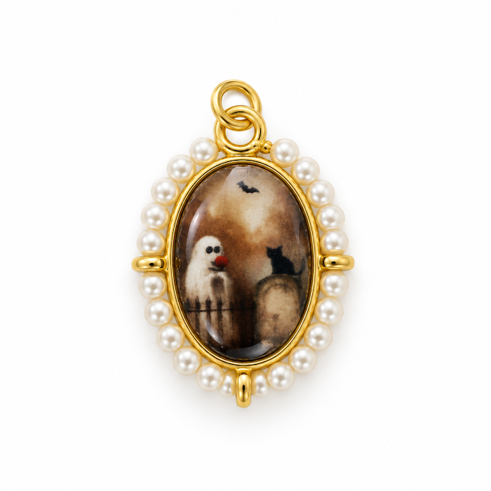 Ghost Kitty Cameo Charm (SURPRISE)