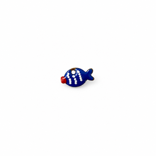 Blue Striped Baby Fish Charm