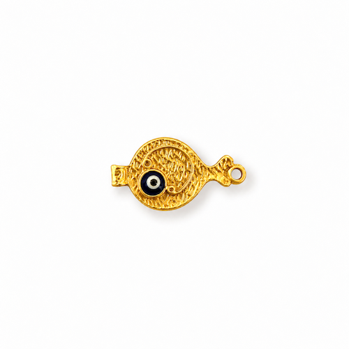 Turkish Textured Evil Eye Connector Charm (SURPRISE)