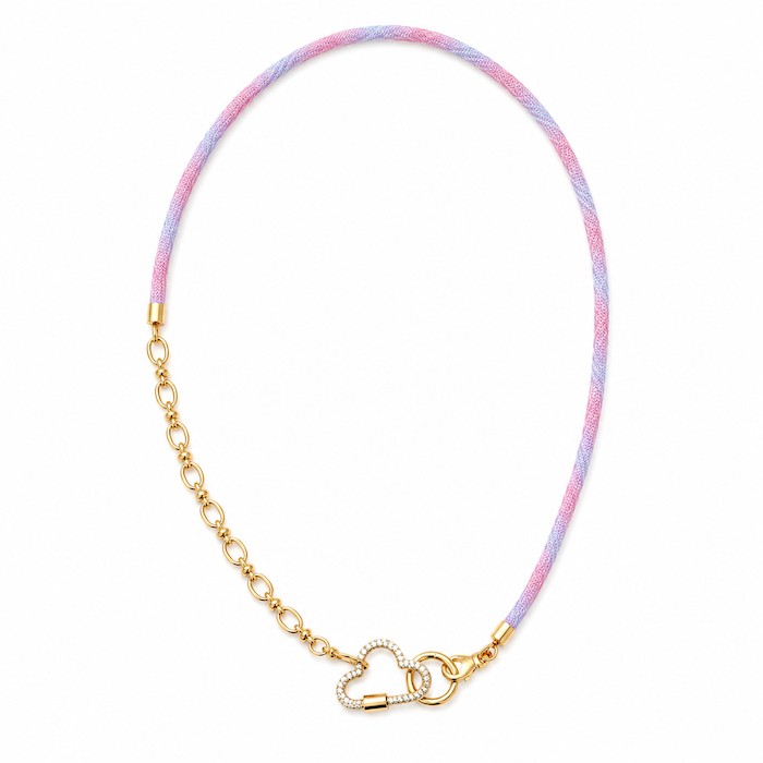 Periwinkle Cord Necklace - Cloud Carabiner