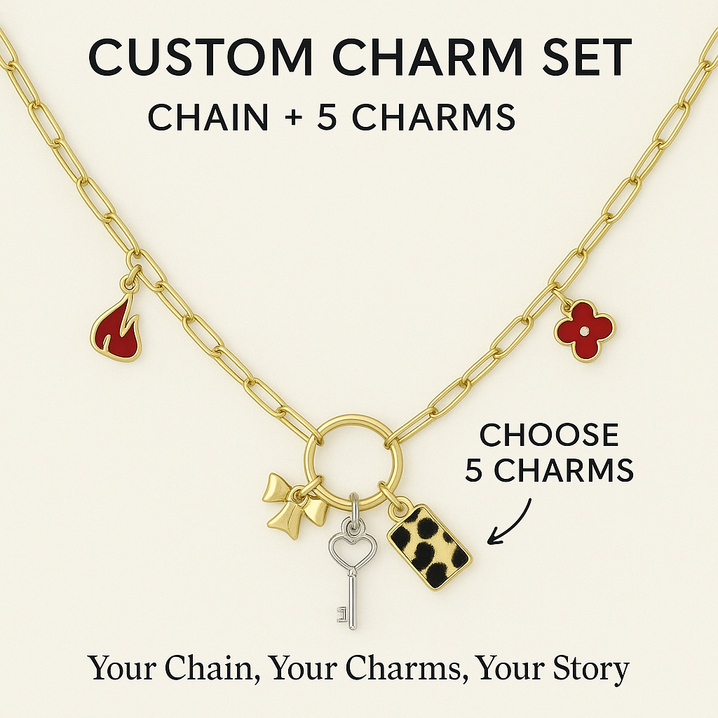Single Carabiner Charm Necklace Bundle – (Chain + 5 Charms) - TT LIVE