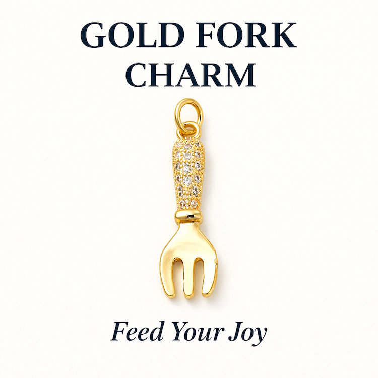 Gold Fork Charm