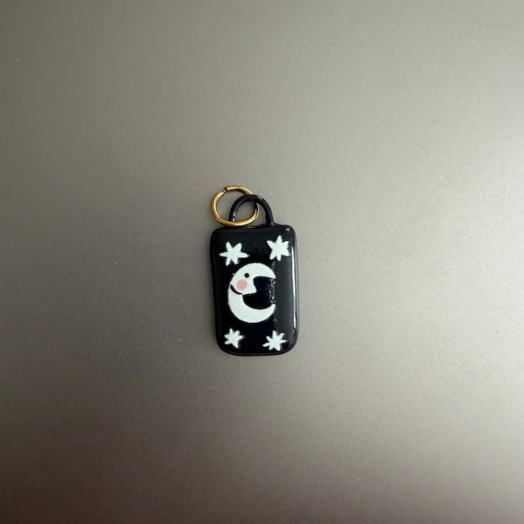 Off Black Illustrated Moon Charm - (SURPRISE)