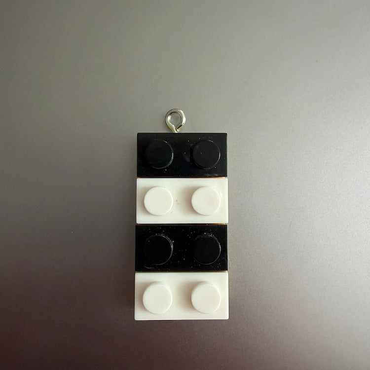 Black + White + Yellow Lego Charm JAPAN - (SURPRISE)
