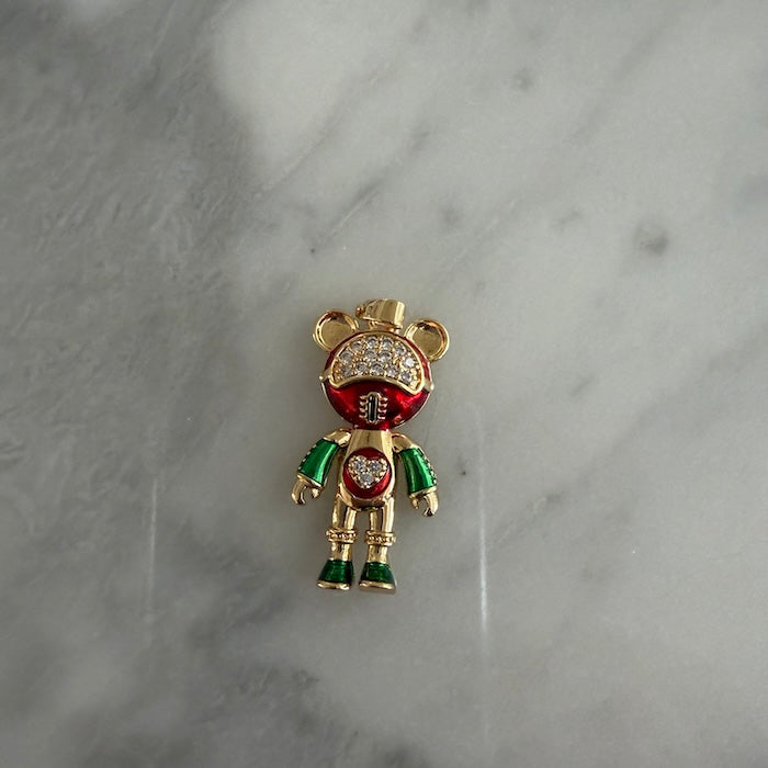 Red + Green Space Bear Charm (SURPRISE)
