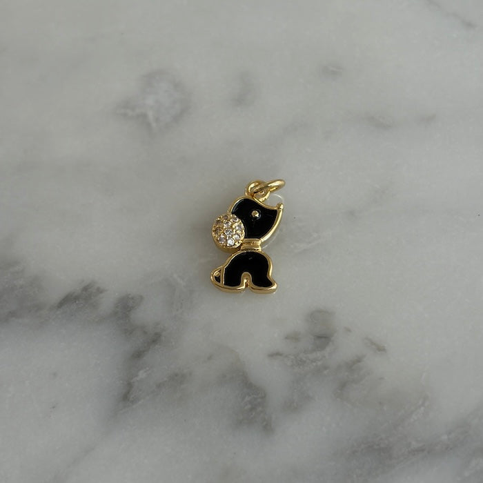 Black Crystal Dog Charm (SURPRISE)