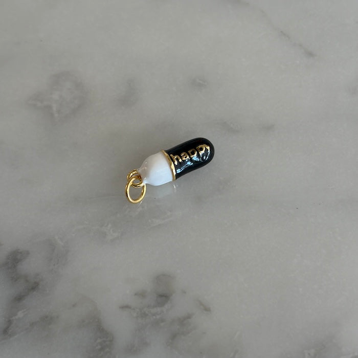 Black Happy Pill Charm (SURPRISE)