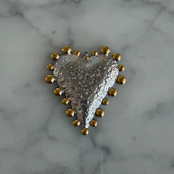 Molten Edge Heart 2 tone Charm (SURPRISE)