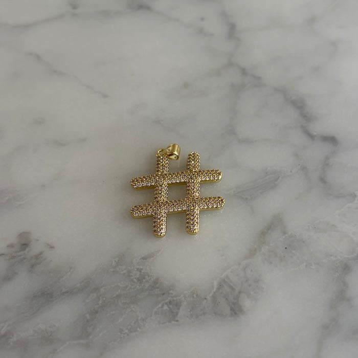 Gold Sparkle Hashtag Charm (SURPRISE)
