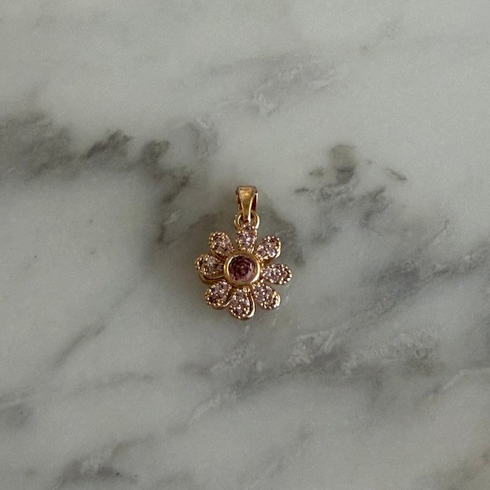 Interactive Spinning Pink Daisy Charm (SURPRISE)