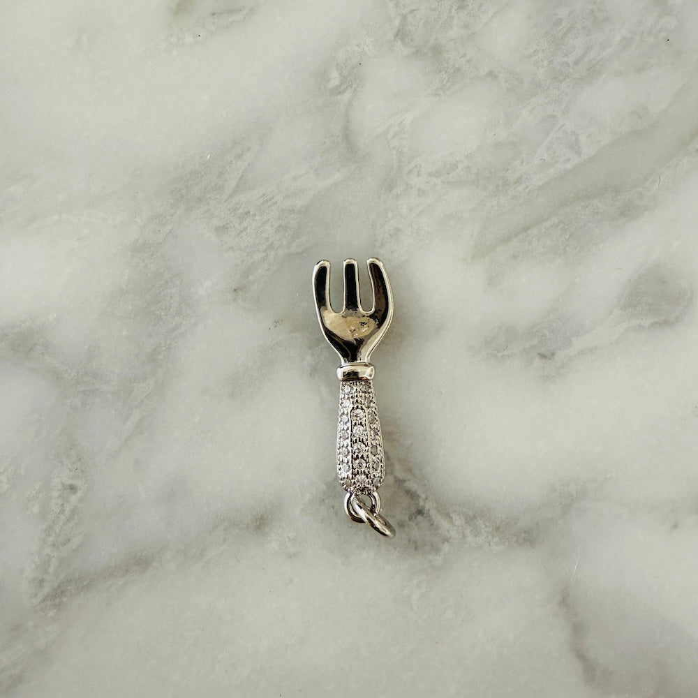 Silver Sparkle Fork Charm (SURPRISE)