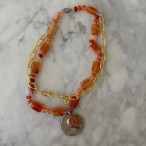 Turkish Pomegranate Carnelian Necklace (SURPRISE)