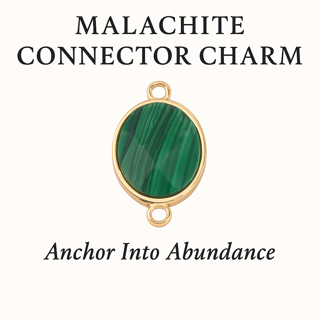 Malachite Connector Charm - Anchor Into Abundance
