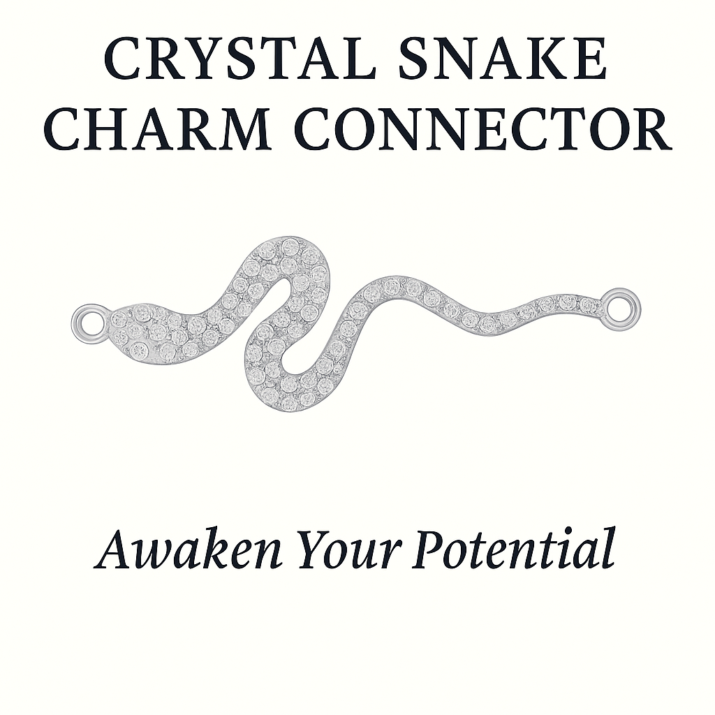 Crystal Snake Charm Connector (SILVER)– Awaken Your Potential