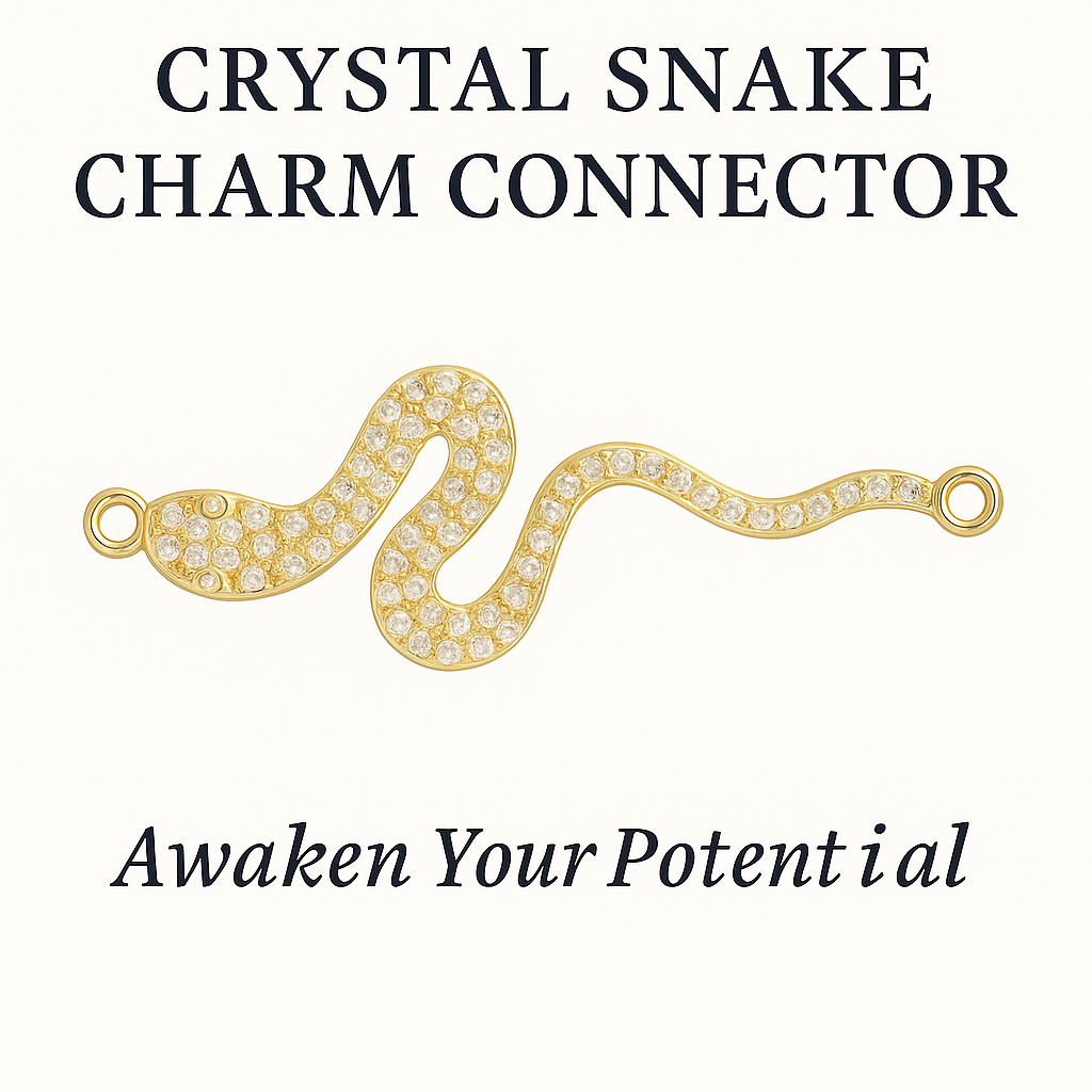 Crystal Snake Charm Connector (GOLD)– Awaken Your Potential