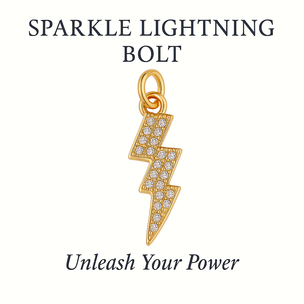 Sparkle Lightning Bolt Charm - Unleash Your Power