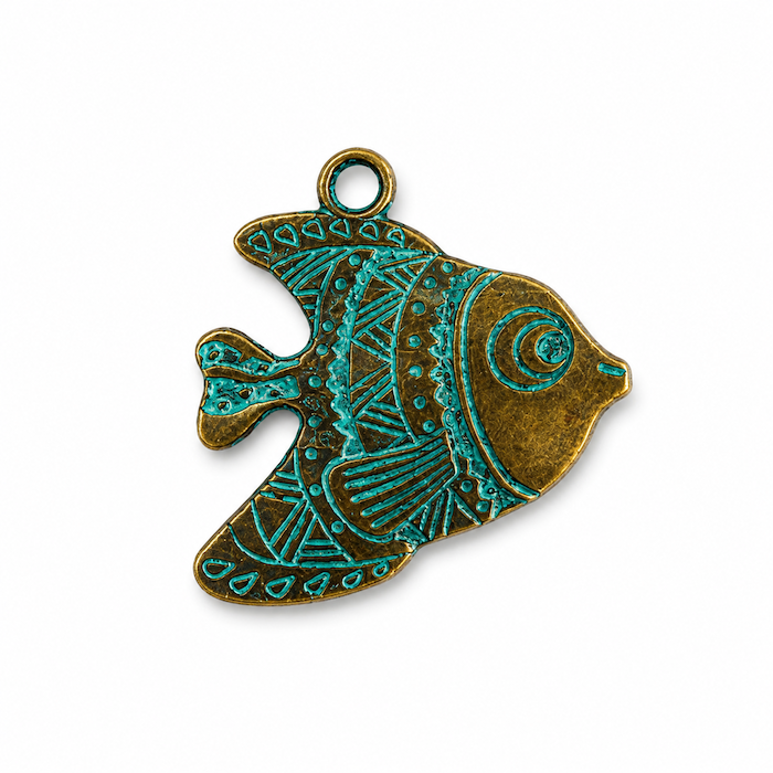 Angelfish Charm - Antiqued Finish (SURPRISE)