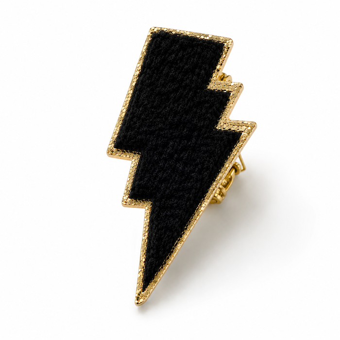 Black Lightning Bolt Brooch (CORE COLLECTION)