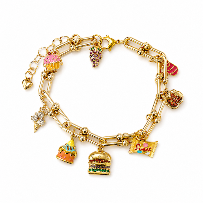 Chunky Lux Link Bracelet Bundle - (Chain + 4 Charms) TT LIVE