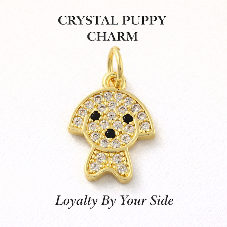 Crystal Puppy Charm