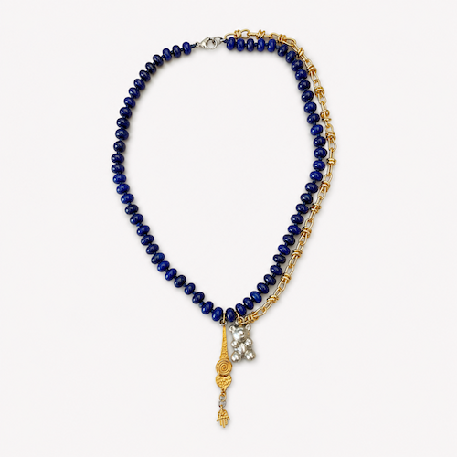 Turkish Gummy Necklace LAPIS LAZULI NECKLACE + SILVER GUMMY (SURPRISE)
