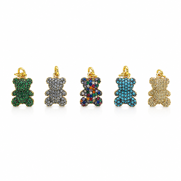 Mini Sparkle Gummy Bear Family (5 Charms) (SURPRISE)