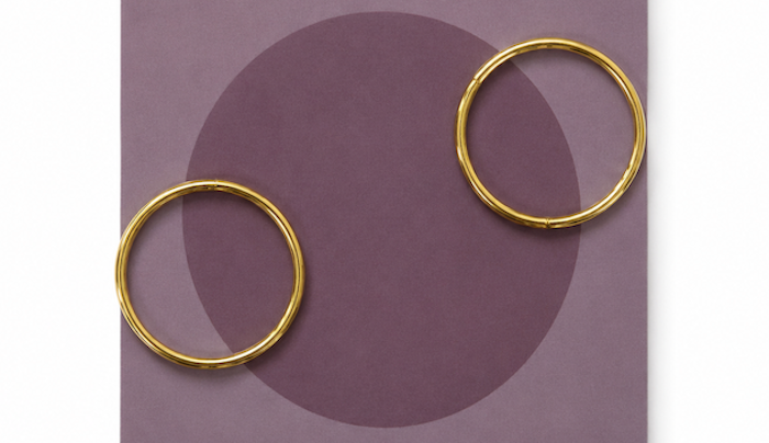 Round Charm Holder Clips (Set of 2) GOLD
