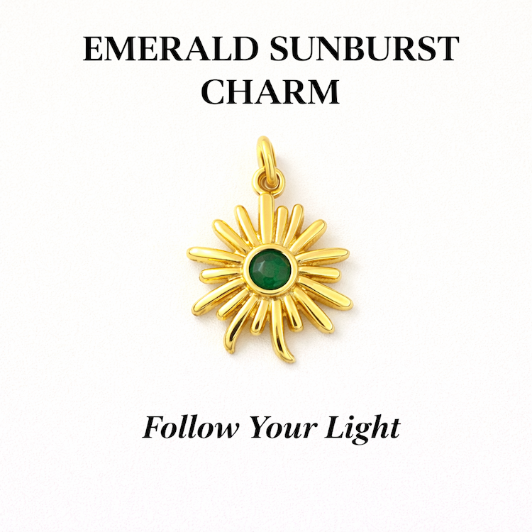 Emerald Sunburst Charm