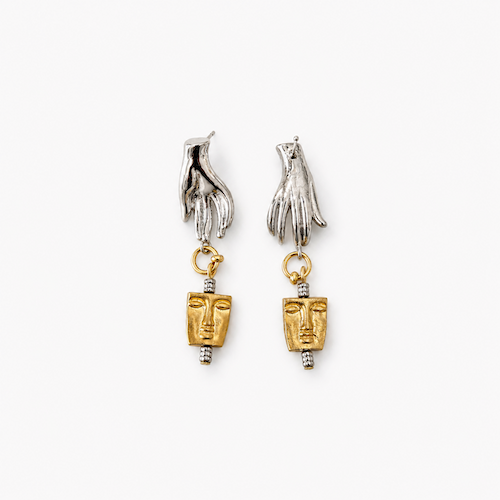Turkish Statue Earrings SILVER HANDS (CORE COLLECTION)