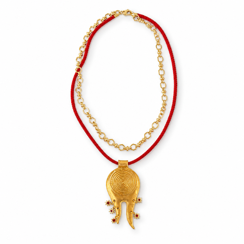 A Twist of Fate - Turkish Red Cord Tulip Star Necklace (TURKEY)