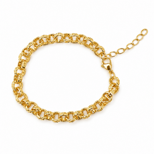 Mini Textured Rolo Bracelet Bundle (4 Charms)