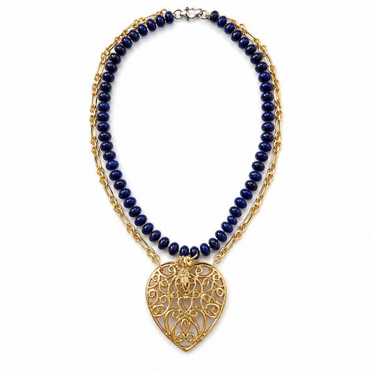 Turkish Heart Lapis Necklace (SURPRISE)