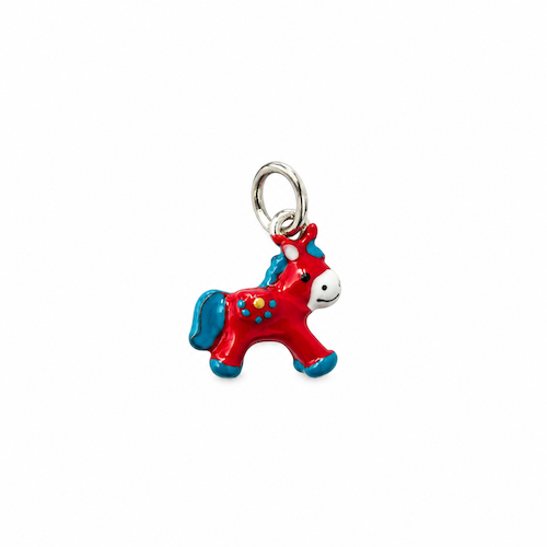 Red Blue Pony Charm