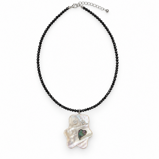 Mother of Pearl Stardust Bear Necklace (PREORDER ONLY)