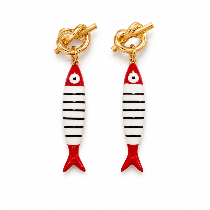 Artsy Striped Fish Earrings (SURPRISE)