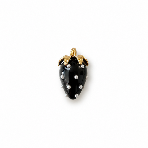 Black + White Strawberry Charm