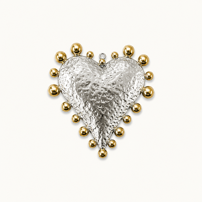 Molten Edge Heart 2 tone Charm (SURPRISE)