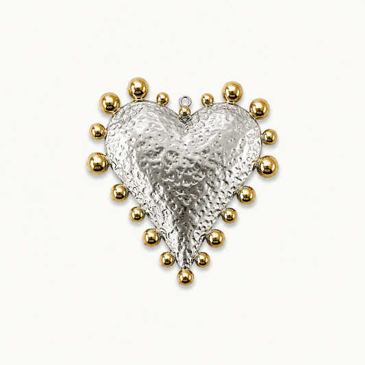 Molten Edge Heart 2 tone Charm (SURPRISE)