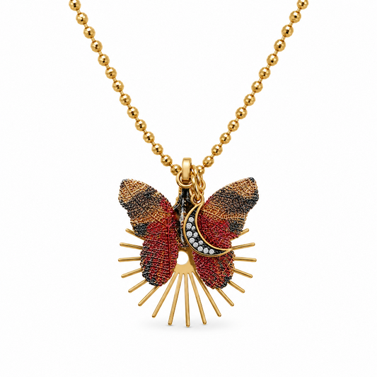 Crimson Eclipse Butterfly Necklace (SURPRISE)