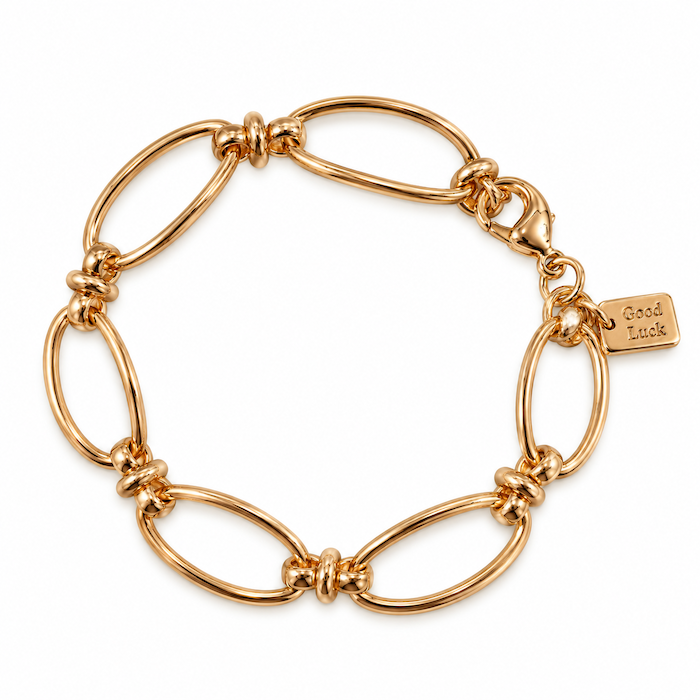 Oval Statement Bracelet - Rosey GOLD Bundle (4 Charms)