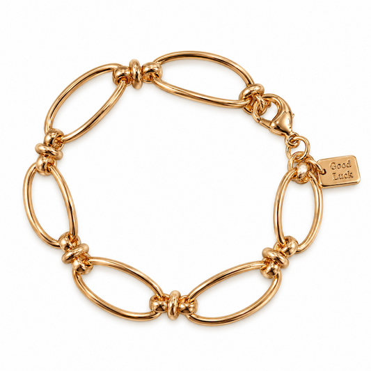Oval Statement Bracelet - Rosey GOLD Bundle (4 Charms)