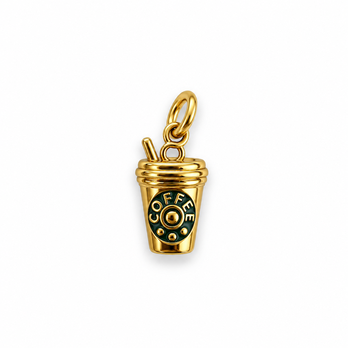 Classic Green Coffee Cup To Go Charm
