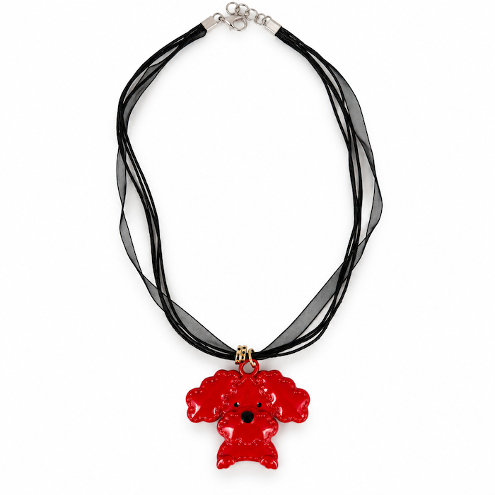 Puppy Necklace Red + Black (SURPRISE)