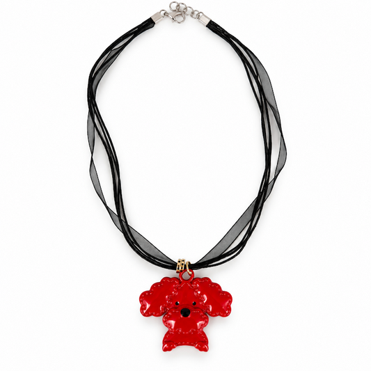 Puppy Necklace Red + Black (SURPRISE)